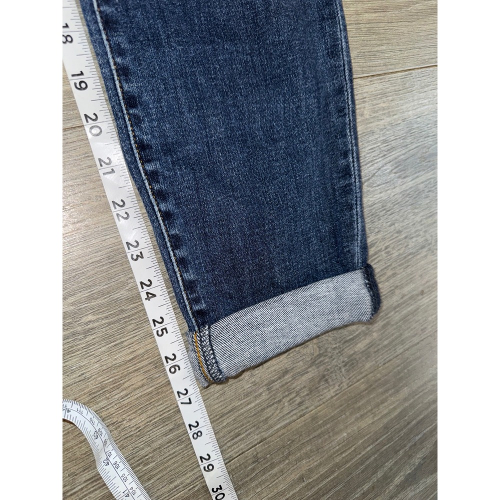 Judy Blue Slim Fit Distressed Dark Wash Cuffed Jeans Size 7/28 JB82607MD-CO - Picture 6 of 6